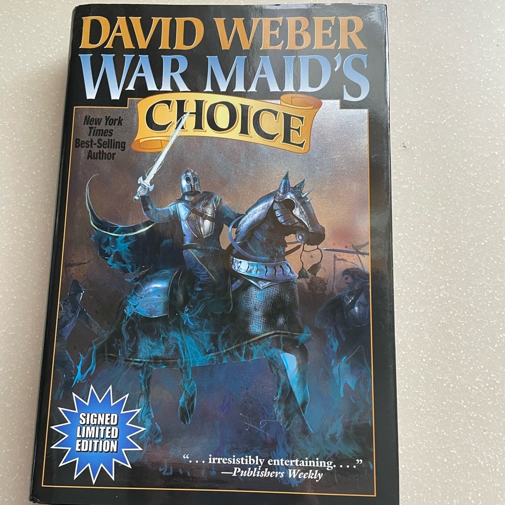 Book war maid’s choice David Weber signed Hdbk